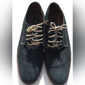 Aston Dark Navy Men's Suede Oxfords